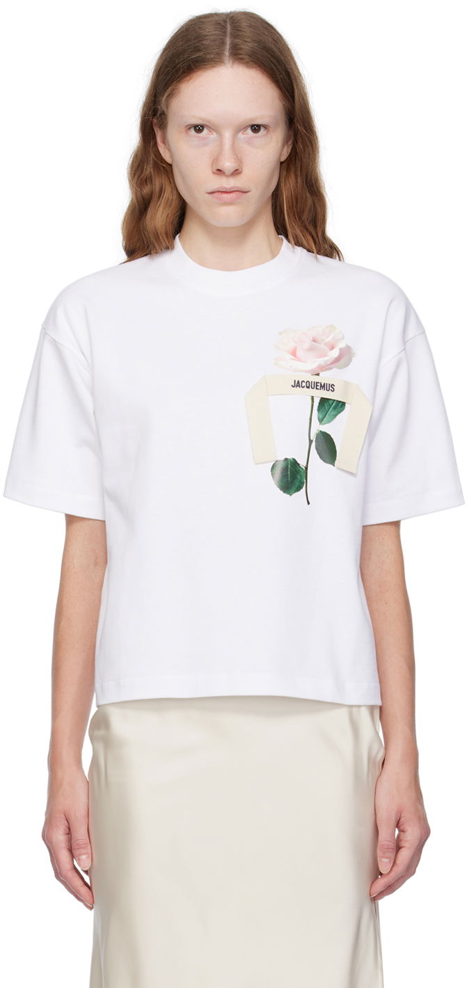 Tričko Jacquemus Le Chouchou 'Le T-Shirt Rose' Biela | 23H233JS182-2099, 0