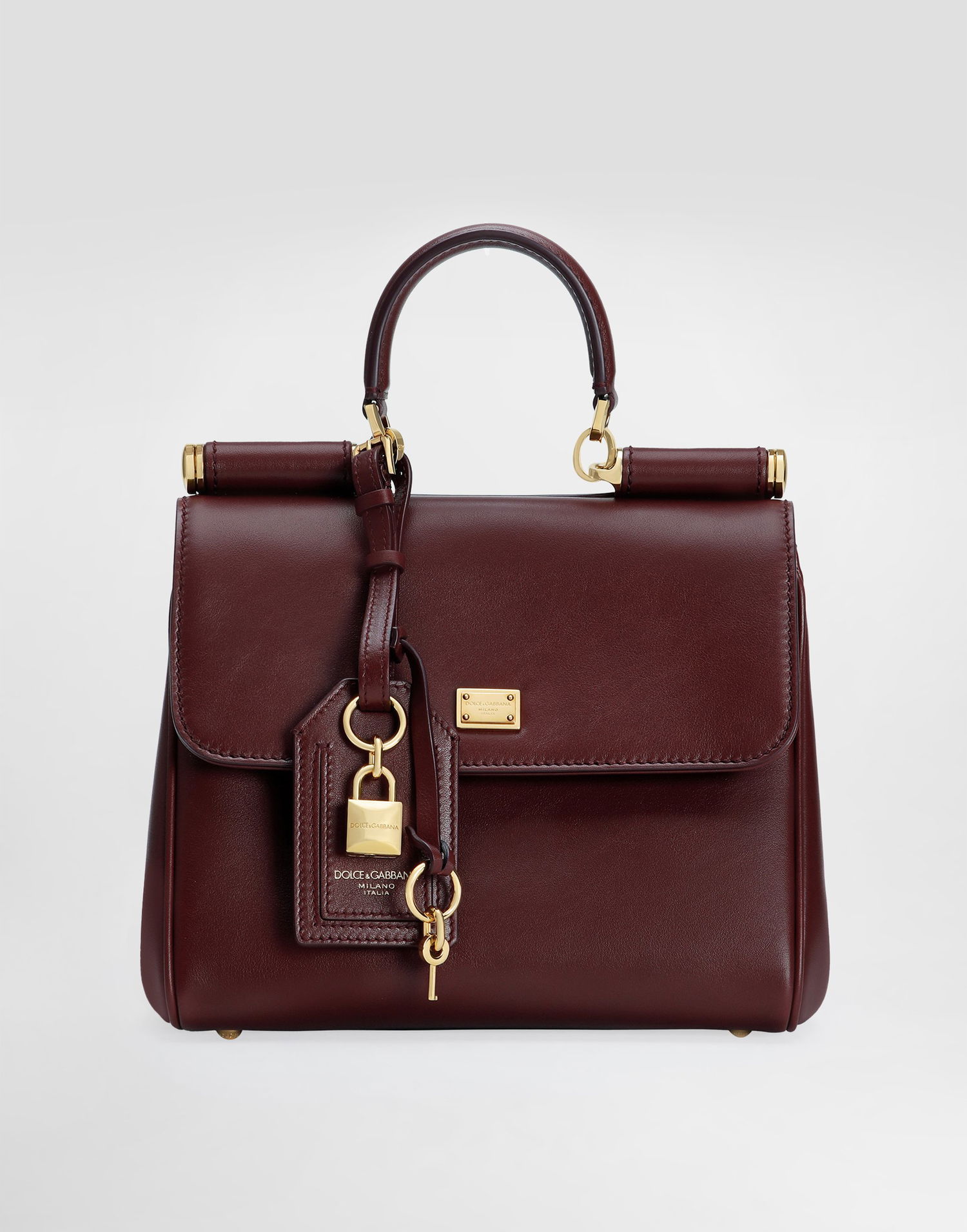 Kabelka Dolce & Gabbana Dolce & Gabbana My Sicily Leather Top Handle Bag Vínová | BB7781B732180346, 0