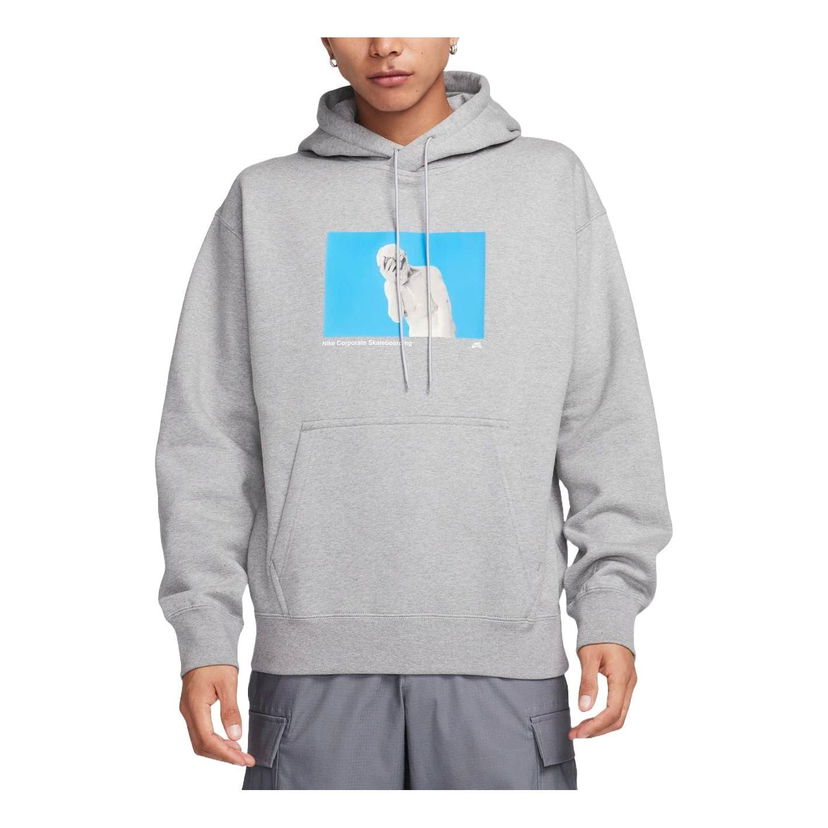 Mikina Nike SB Graphic Fleece Hoodie Šedá | FN2557-063