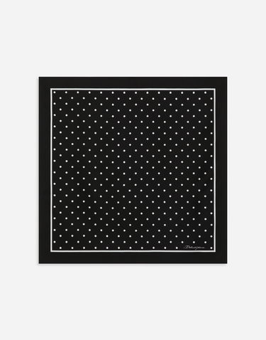 Šál Dolce & Gabbana Silk Twill Polka Dot Scarf Čierna | FN093RGDCLAHN5GD, 2