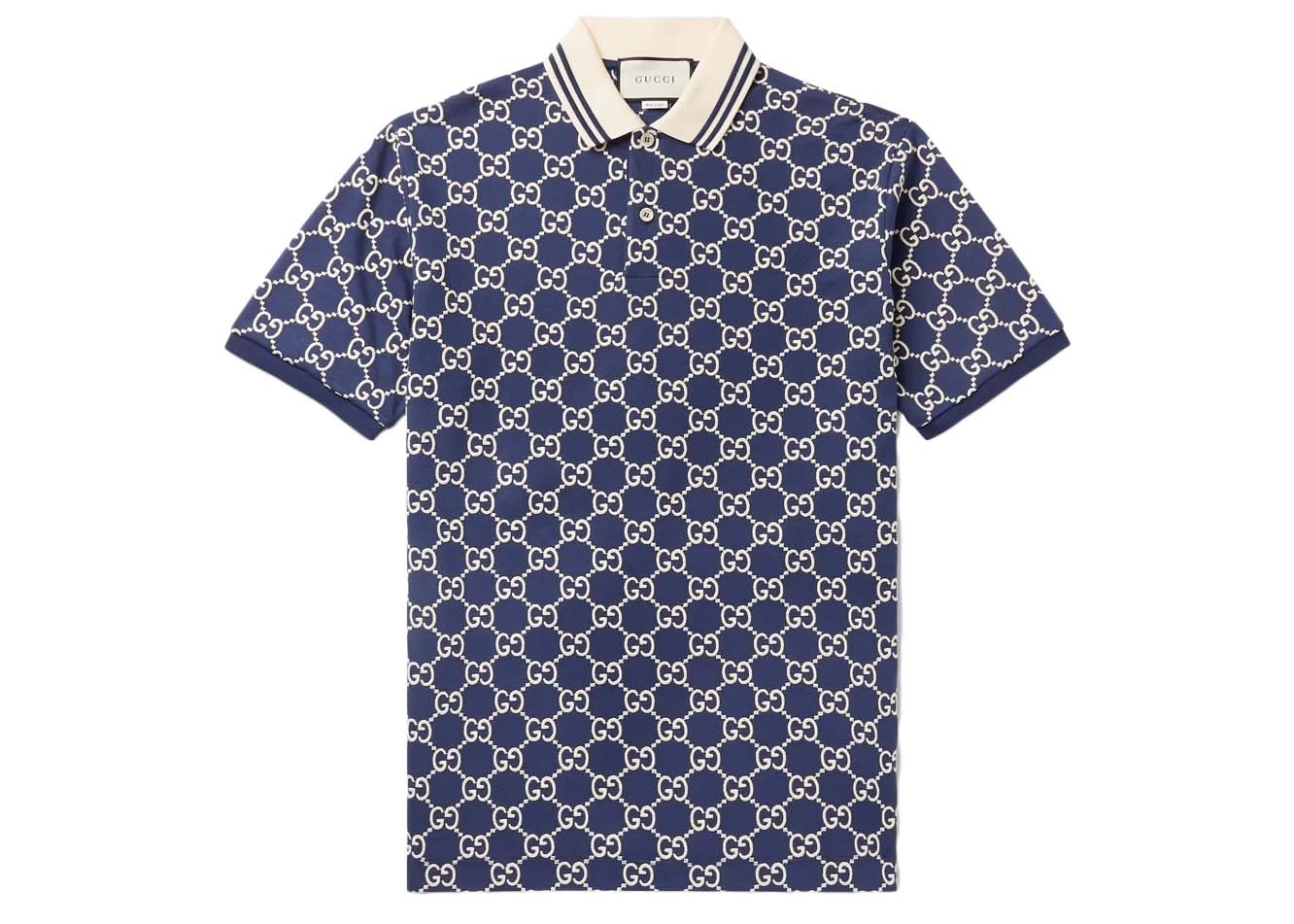 Košeľa Gucci Logo-Embroidered Cotton Blend Polo Navy Navy | 3.06298100197463e+16, 0