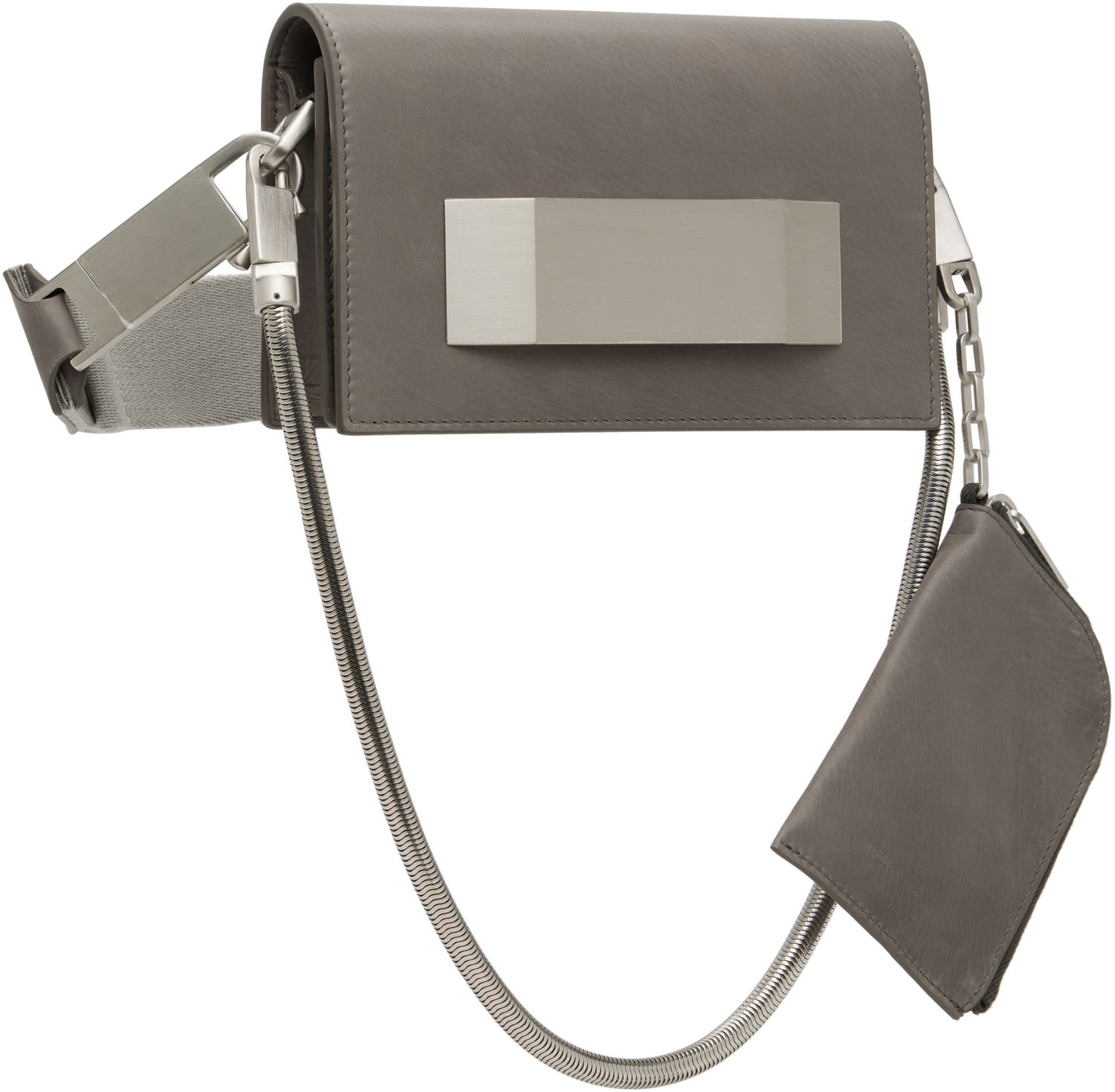 Taška cez rameno Rick Owens Rick Owens Concordians Mini Griffin Bag Šedá | RA02E0741 LCAWEH, 1