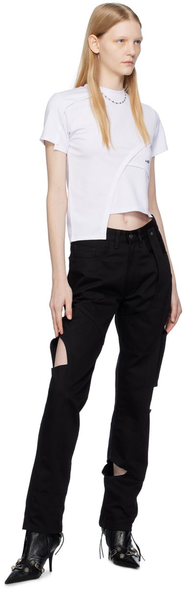 Tričko HELIOT EMIL Deconstructed Crop T-Shirt Biela | HE_W_09_024_C01_WHT02, 3