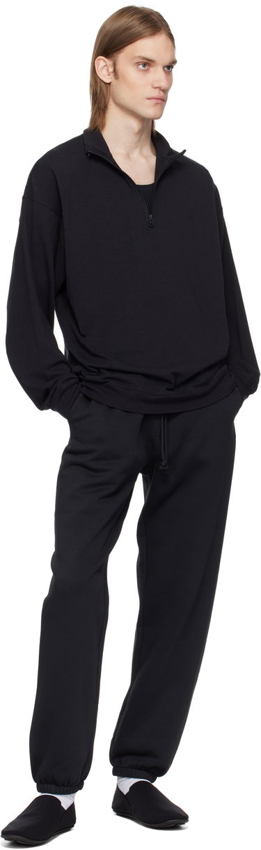 Sveter SKIMS SKIMS Jersey Relaxed Quarter Zip Sweatshirt Čierna | PL-ZUP-6901M-OBSIDIAN, 3