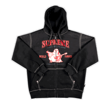 Mikina Supreme True Religion Zip Up Hooded Sweatshirt Čierna | FW21SW38 BLACK, 0