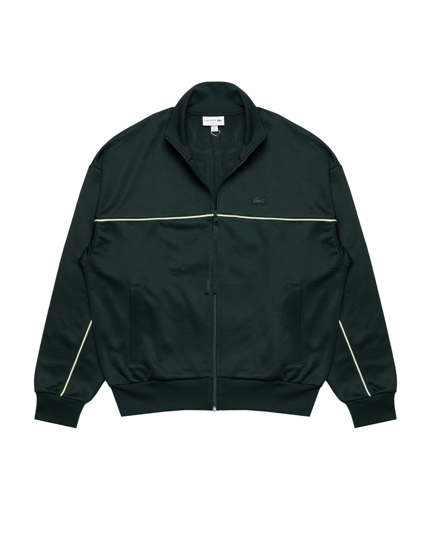 Bunda Lacoste Full-Zip Striped Track Jacket Zelené | SH5684-YZP, 0