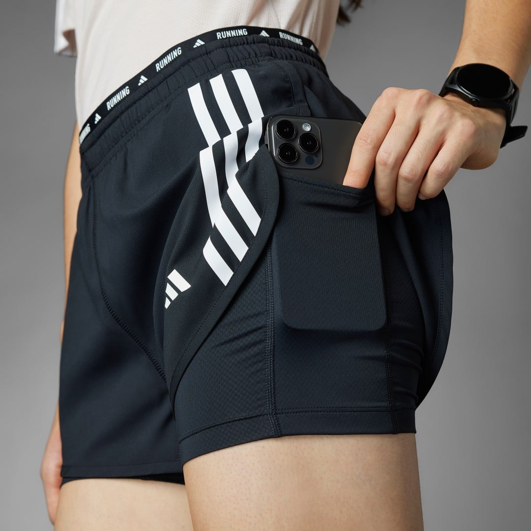 Own the Run 3-Stripes Allover Print Shorts