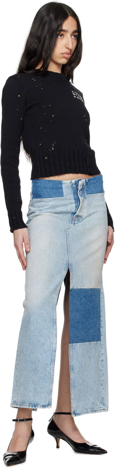 Sukňa Maison Margiela MM6 Maison Margiela Paneled Denim Maxi Skirt Modrá | S62MI0032 M30018, 3