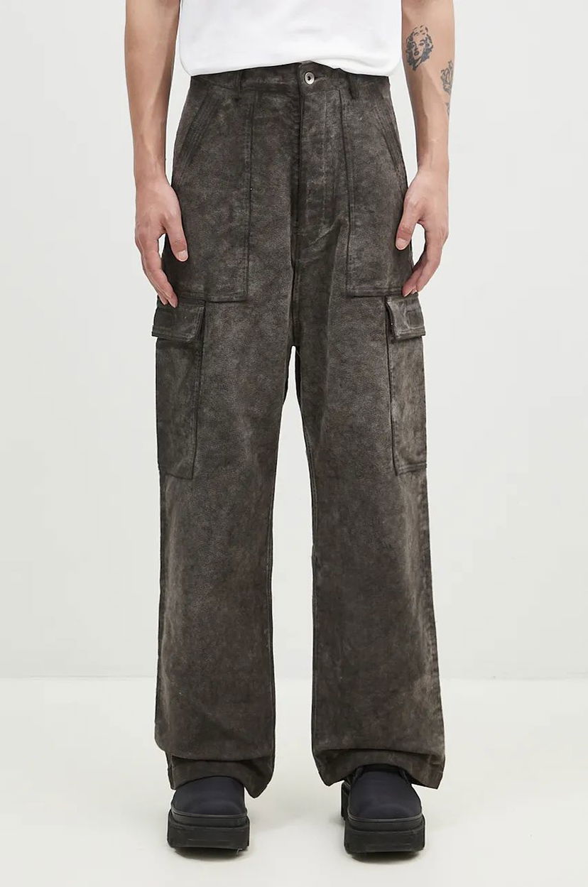 Cargo nohavice Rick Owens Cargo Trousers Šedá | DU02D2354.MO