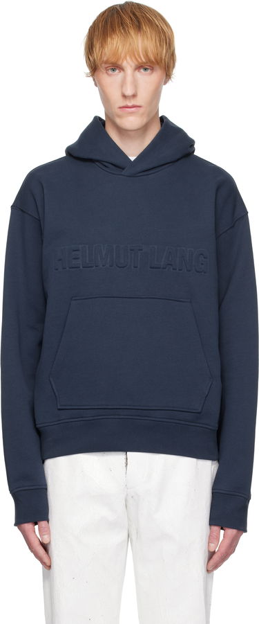 Mikina Helmut Lang Helmut Lang Embossed Logo Hoodie Navy | P01HM507, 0