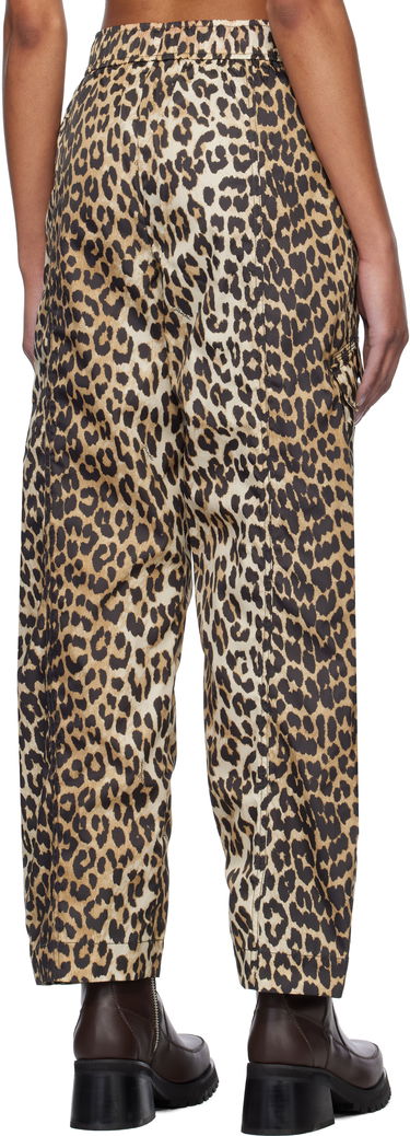 Cargo nohavice GANNI GANNI Duchesse Nylon Cargo Pants Béžová | W0477, 2