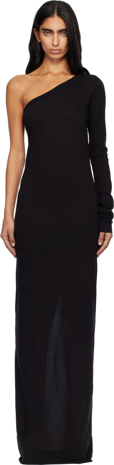 Šaty Rick Owens DRKSHDW Concordians Ziggy One-Shoulder Maxi Dress Čierna | DS02E7511 RN, 0