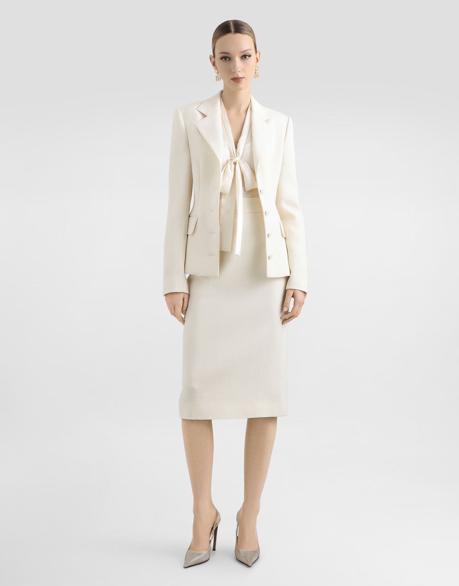 Bunda Dolce & Gabbana Dolce & Gabbana Dolce Double Crepe Jacket Biela | F26CHTFU207W3789, 1