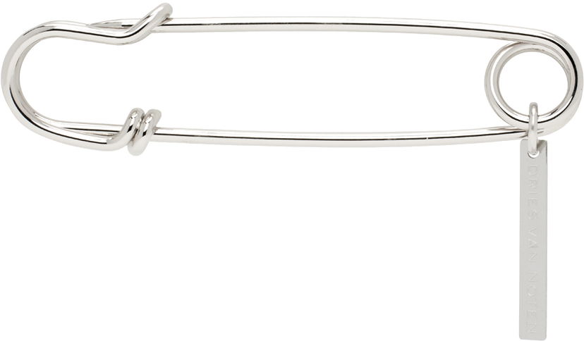 Oblečenie Dries Van Noten Silver Safety Pin Brooch Šedá | 242-028211-061