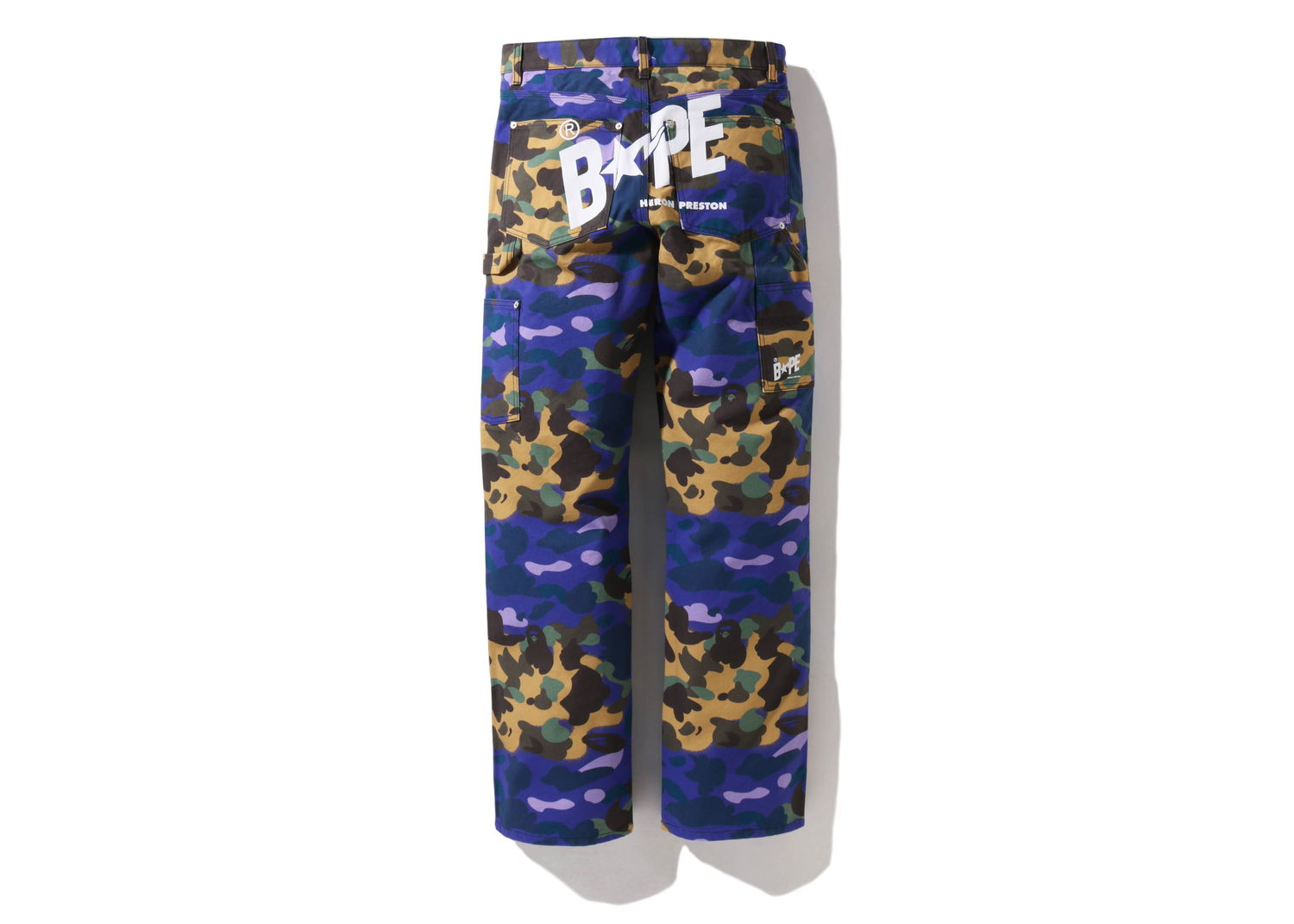 Tepláky BAPE Heron Preston x Mix 1st Camo Duck Painter Pants Fialová | 1I23-152-905, 0