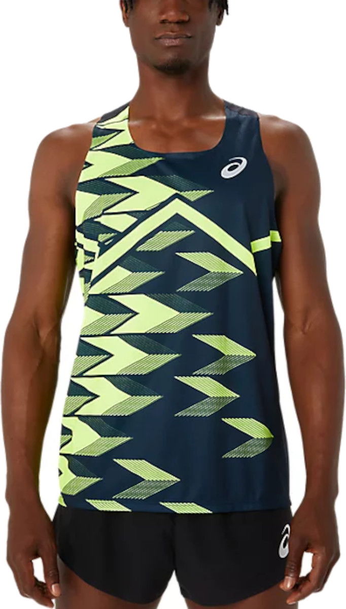 Tielko Asics MEN LIGHT GRAPHIC SINGLET Navy | 2091a683-410