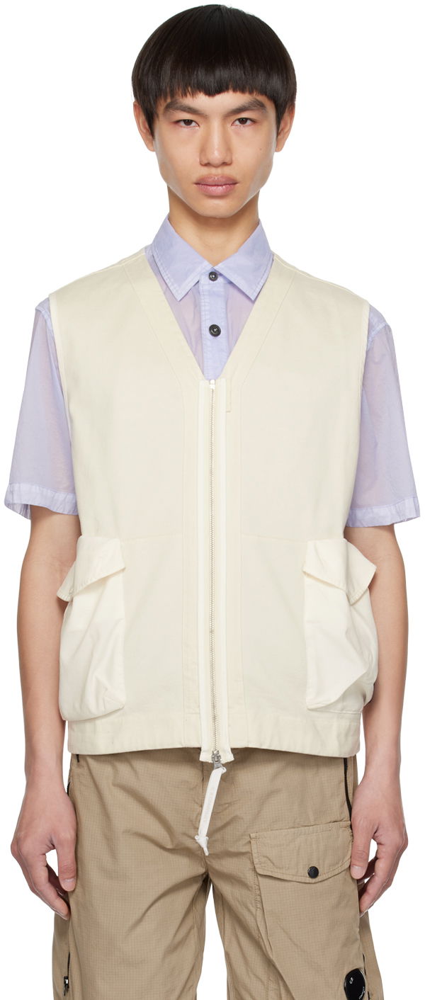 Vesta C.P. Company Zip Vest Biela | 14CMSS322A-006521M, 0