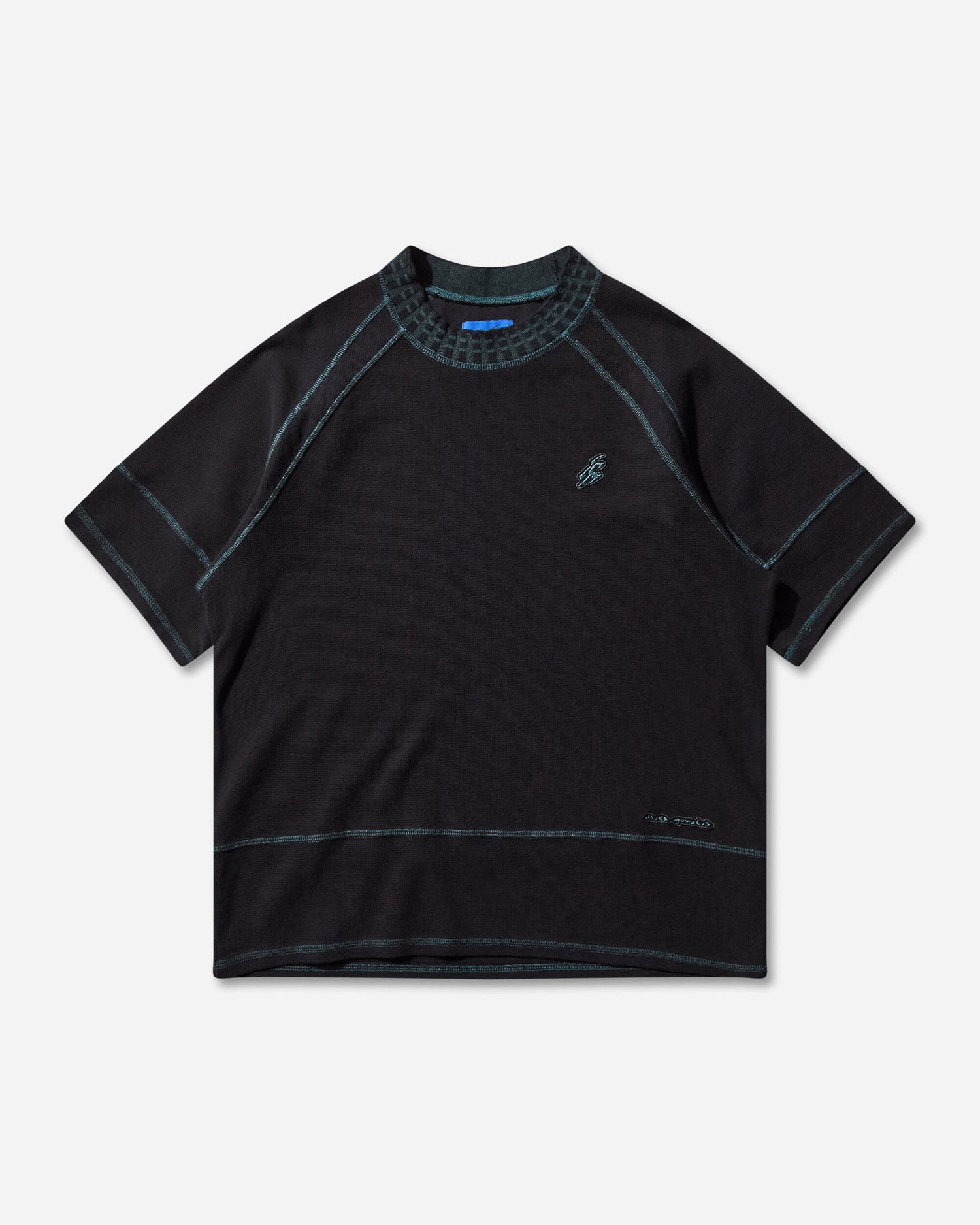 Tričko Asics Novalis Tamarica Raglan Contrast Stitch Mock-Neck T-Shirt Čierna | 2203A329-001, 1