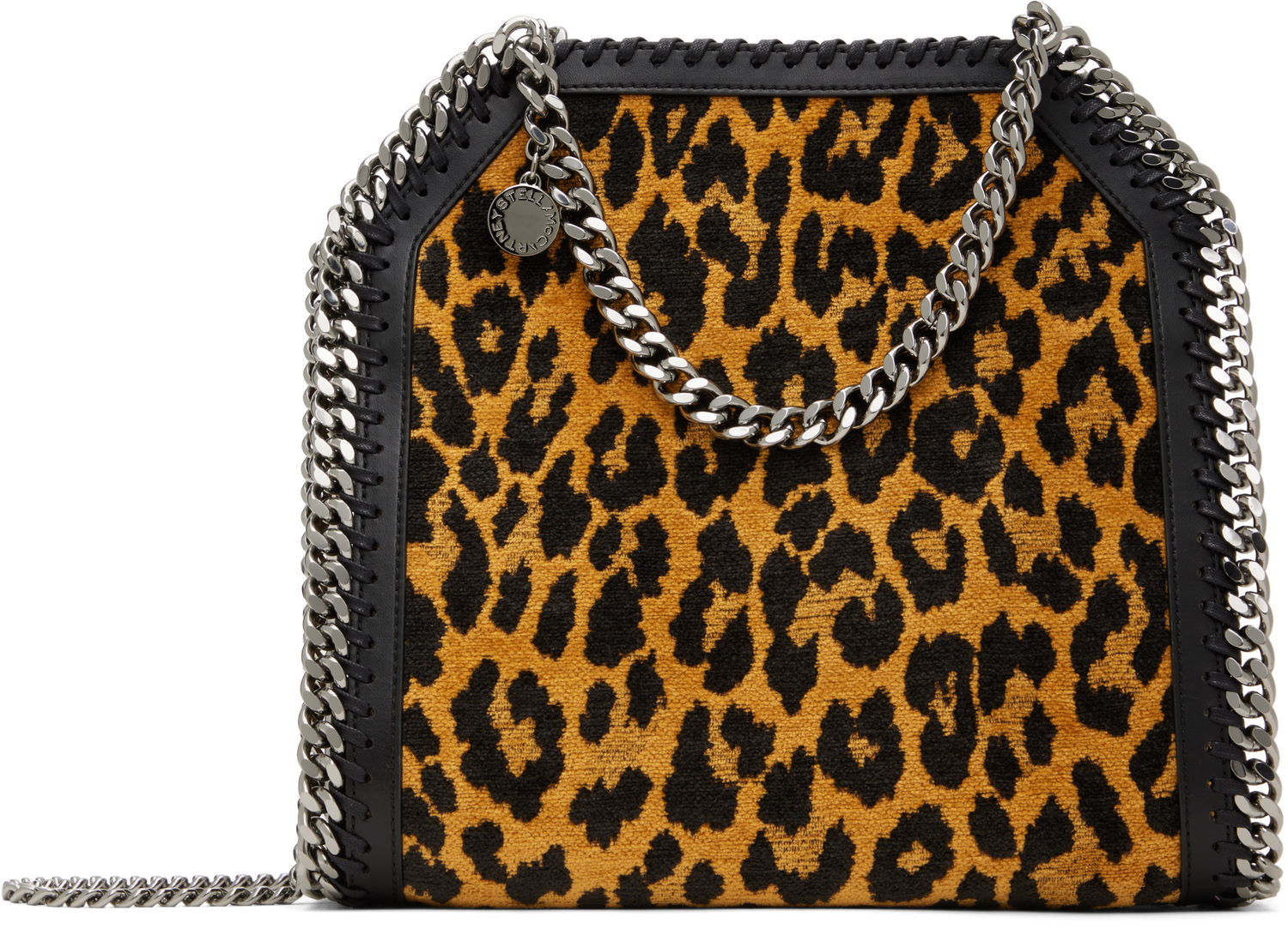 Taška cez rameno Stella McCartney Leopard Print Mini Chain Bag Hnedá | 371223WP0494, 0