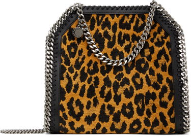 Taška cez rameno Stella McCartney Leopard Print Mini Chain Bag Hnedá | 371223WP0494, 0