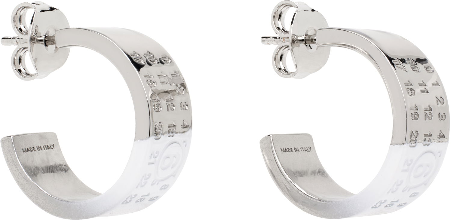 Náušnice Maison Margiela MM6 Maison Margiela Minimal Logo 8 Hoop Earrings Metalická | SM7VG0056 P8339, 1
