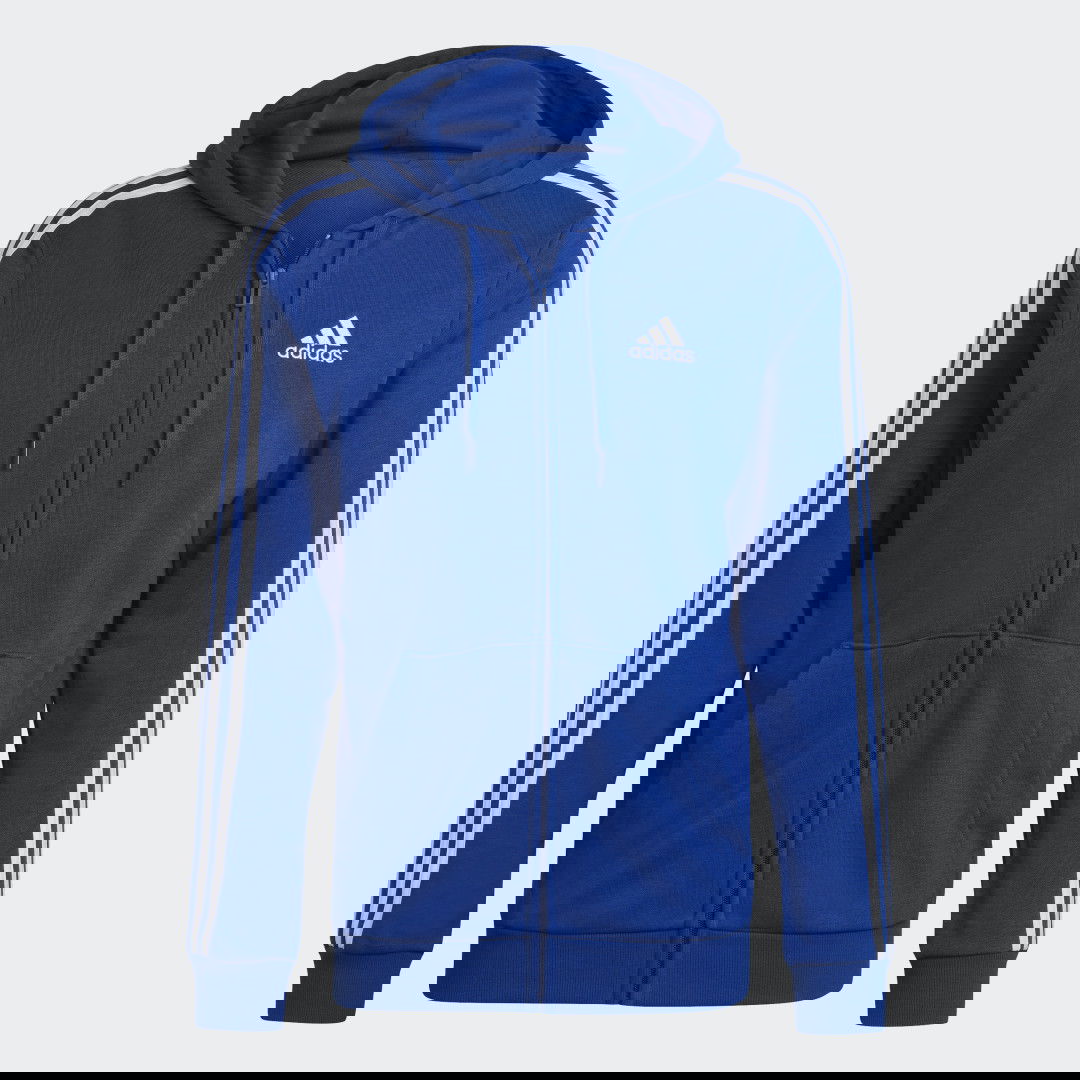 Mikina adidas Performance Essentials 3-Stripes Full-Zip Hoodie Modrá | HE4427, 1