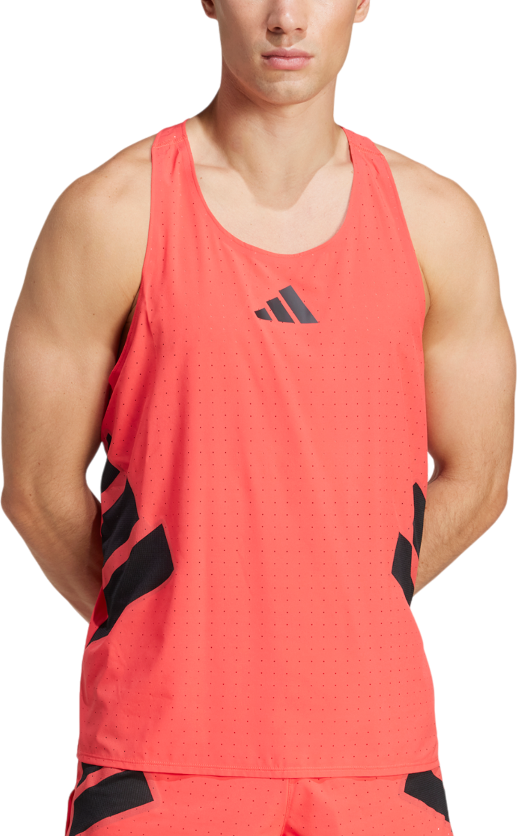 Tielko adidas Originals Adizero Road to Records Singlet Červená | jd7314, 0