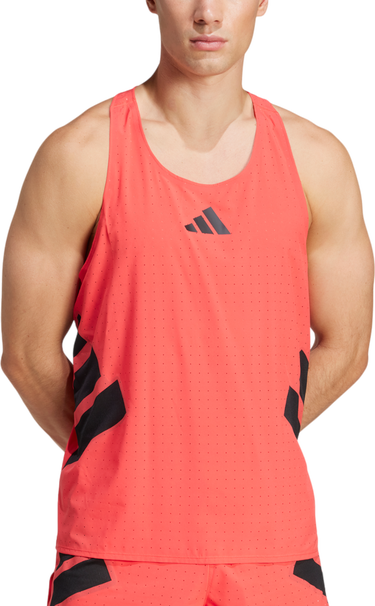 Tielko adidas Originals Adizero Road to Records Singlet Červená | jd7314, 0