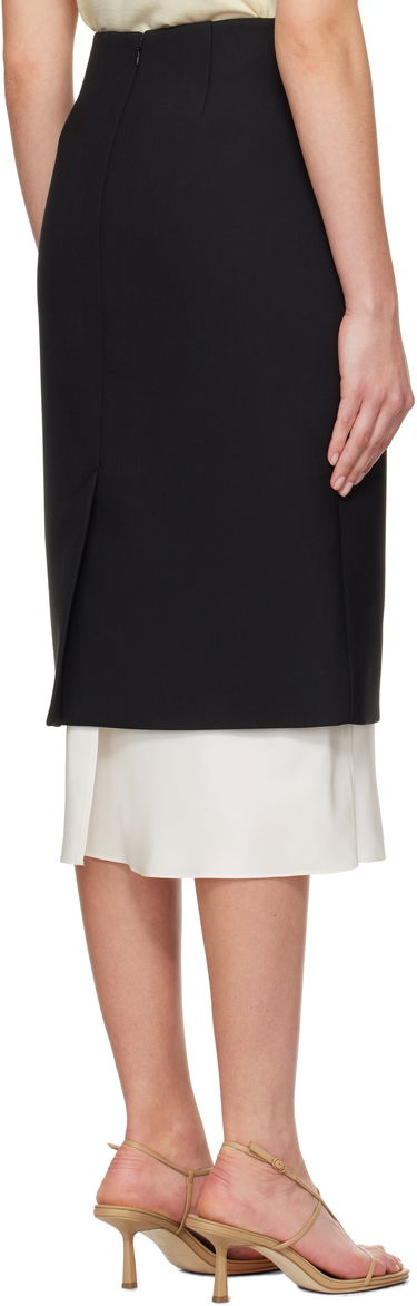 Sukňa Róhe Róhe Contrast Pencil Midi Skirt Čierna | 414-32-049, 2