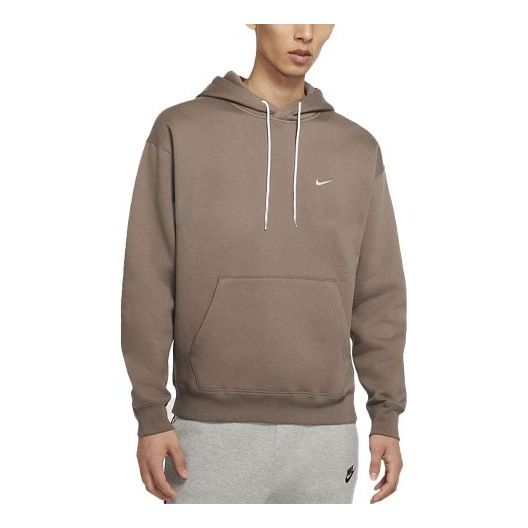 Mikina Nike Embroidered Logo Fleece Pullover Hoodie Hnedá | DA0316-040