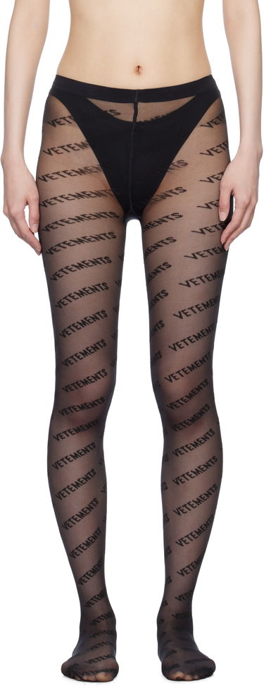 Ponožky VETEMENTS Vetements Wolford Edition Logo Tights Čierna | WA66HO100B, 0