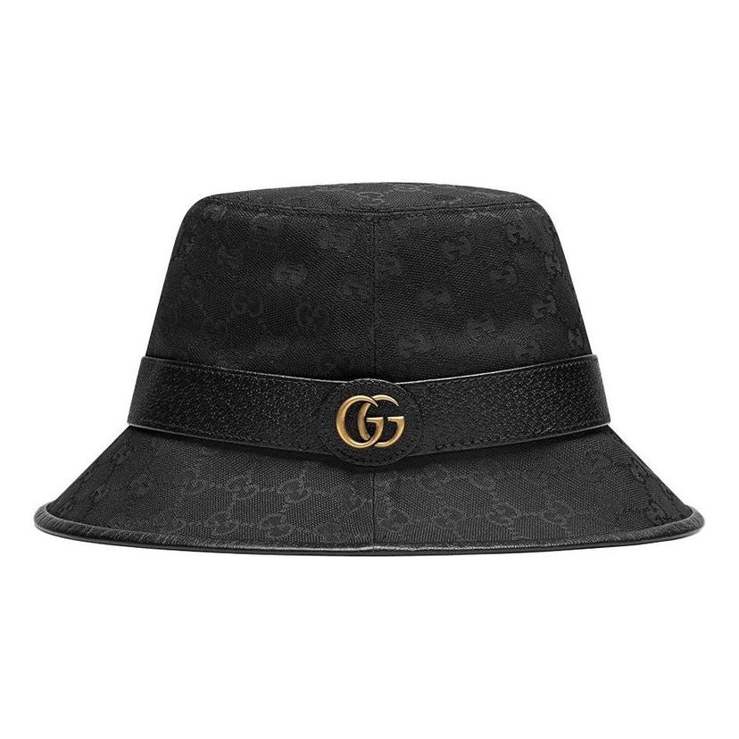 Klobúk Gucci GG Canvas Bucket Hat with Double G Čierna | 576587-4HG53-1060