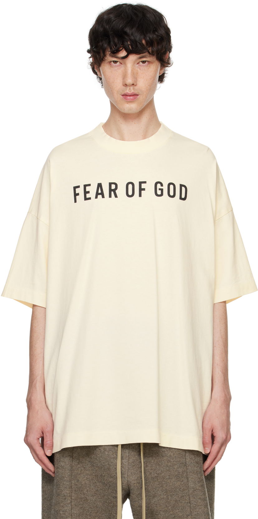 Tričko Fear of God Print T-Shirt Béžová | FG24FW50-10155LBHWJ