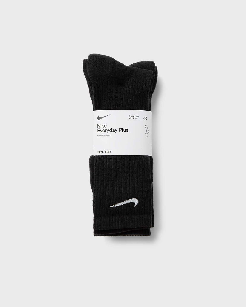 Ponožky Nike Everyday Plus Cushioned Training Crew Socks (3 Pairs) men Čierna | SX6888-010