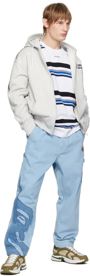 Mikina AAPE by A Bathing Ape AAPE by A Bathing Ape 'AAPE NOW' Zip-Up Hoodie Šedá | AAPSWMB327XANWH2, 3