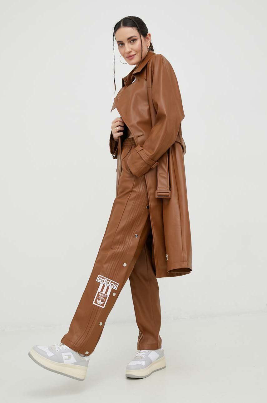 Trenčkot adidas Originals adidas Originals High Waist Pants Hnedá | II6098, 0