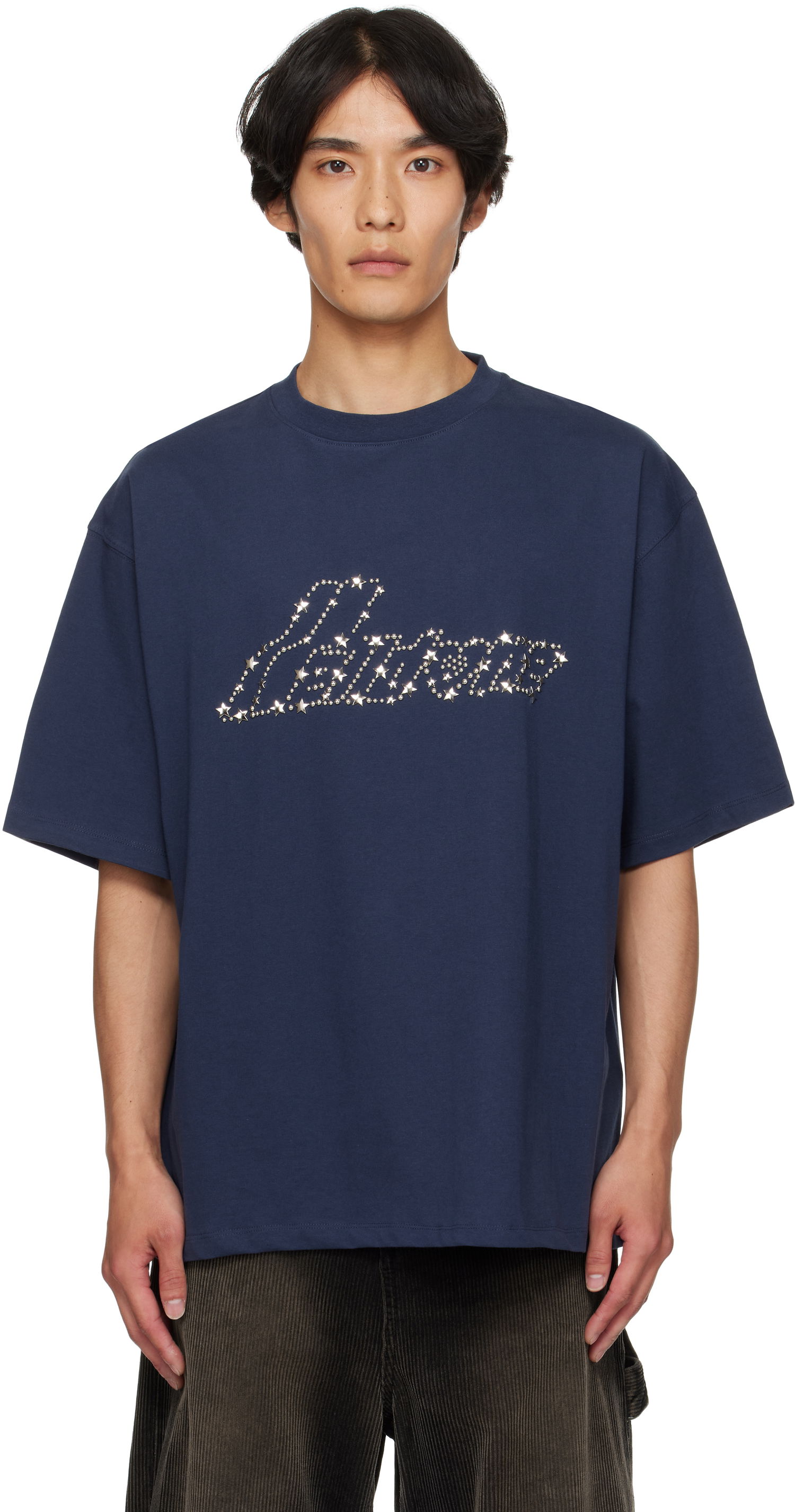 Tričko We11done Pearly 'Se11done' Logo T-Shirt by We11done Navy | WD-TT2-25-735-U-NV, 0