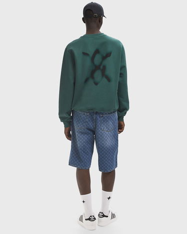 Mikina DAILY PAPER SHIELD FOCUS Distressed Logo Crewneck Sweatshirt Zelené | 2513077, 2