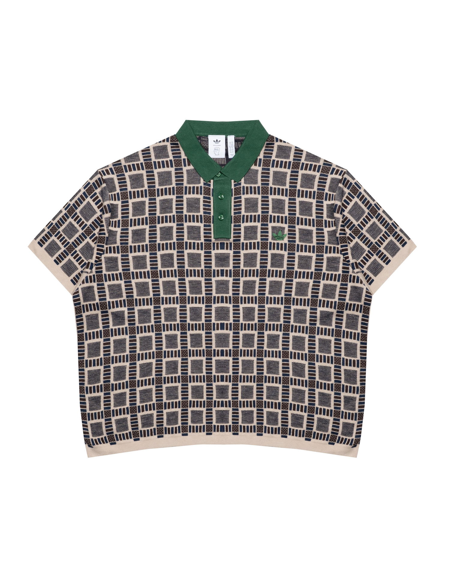Polo tričko adidas Originals BRAIN DEAD Knit Polo Shirt Béžová | JN7151, 0