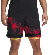 Curry Statement Flame Print Layered Mesh Basketball Shorts