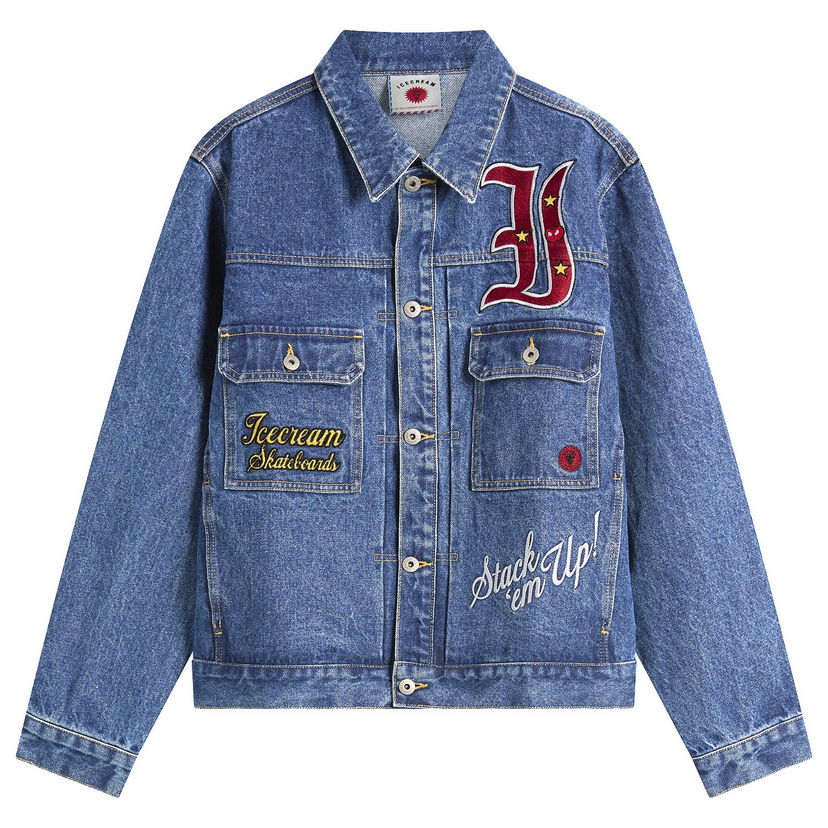 Bunda BBC IceCream Mascot Denim Trucker Jacket Rôznofarebný | IC25448-MBU