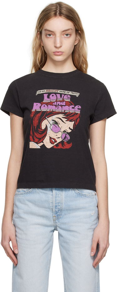 Tričko RE/DONE Re/Done Graphic Print Cotton T-Shirt Čierna | 024-02WCGT263, 0