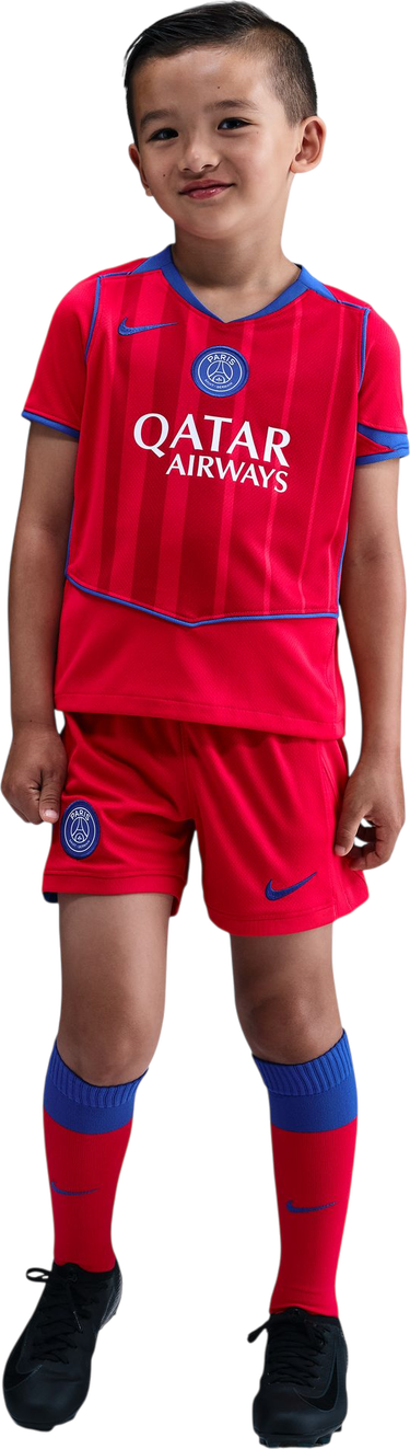 Súprava Nike Dri-FIT Paris Saint-Germain Stadium 3rd Jersey Set 2025/26 Little Kids Červená | hm4137-680, 3