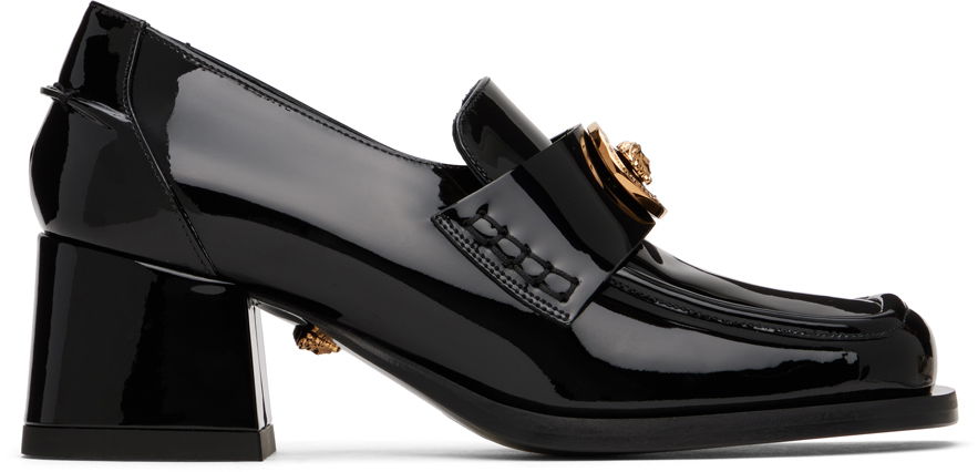Tenisky a topánky Versace Black Alia Patent Loafer Heels Čierna | 1012169_D2VE_1B00V, 0