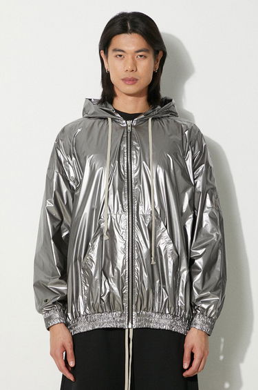 Vetrovka Rick Owens Rick Owens x Champion Jumbo Jason Oversize Hooded Jacket Metalická | CM01D0464, 0