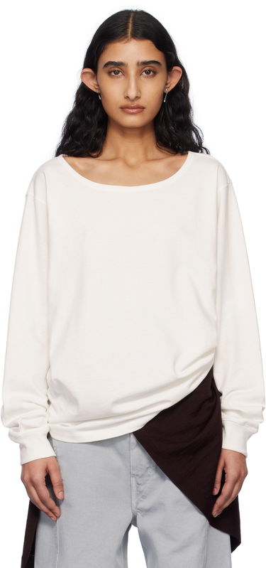 Sveter LEMAIRE Lemaire Wide Neck T-Shirt Biela | TO1349 LJ1010, 0