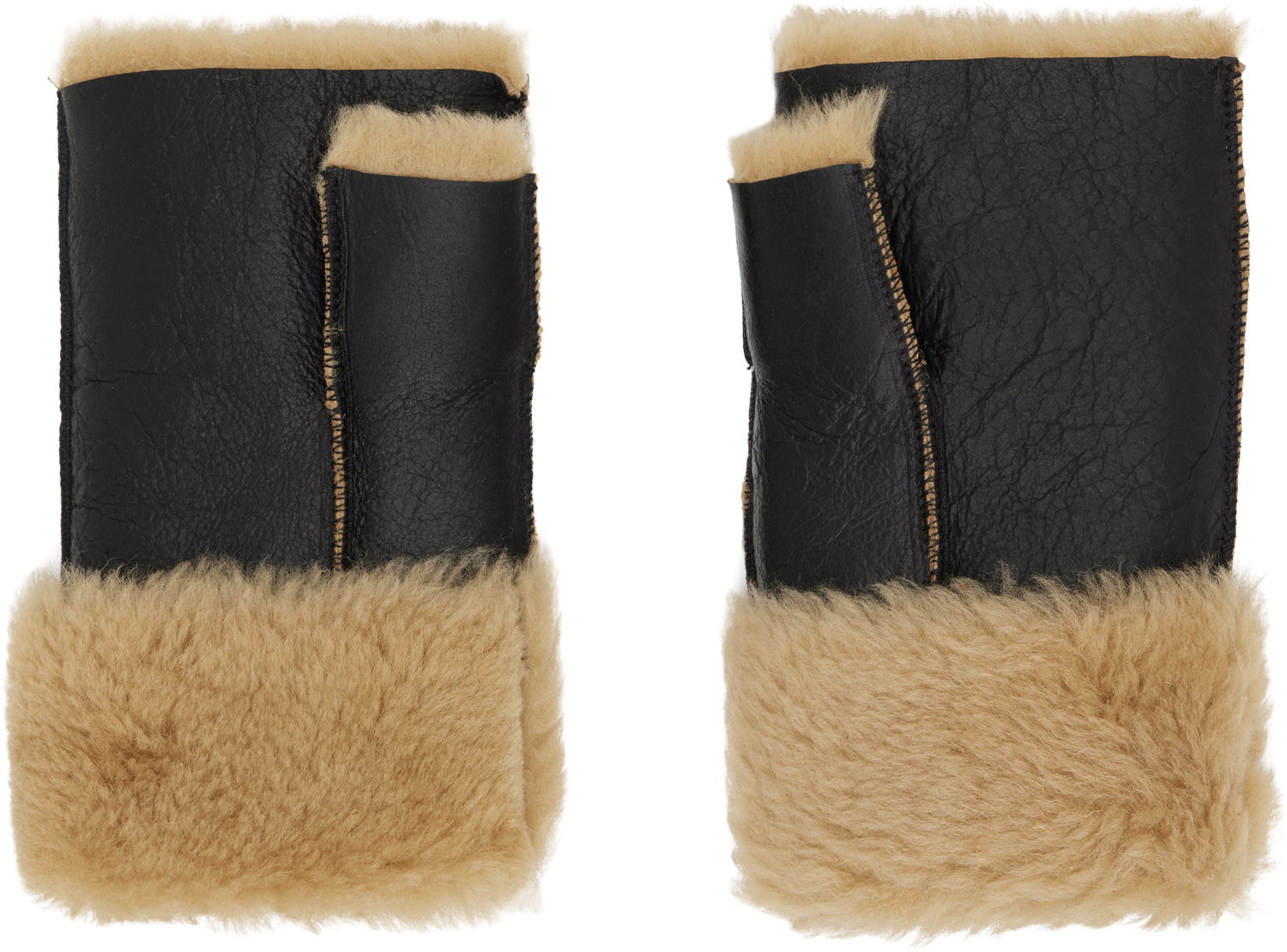 Rukavice OUR LEGACY Our Legacy Blizzard Shearling Gloves Čierna | A4258BNS, 1