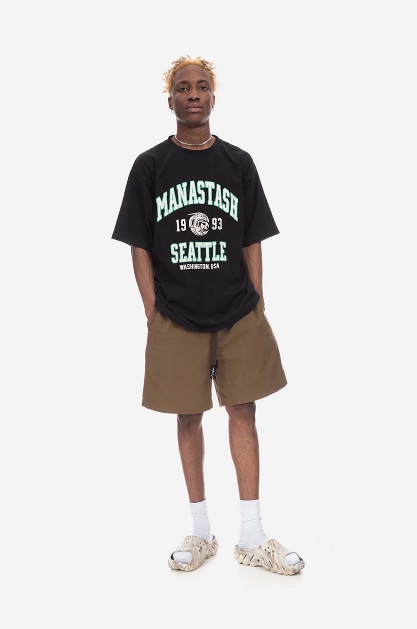 Tričko Manastash T-shirt With Print Čierna | 7923134050, 0
