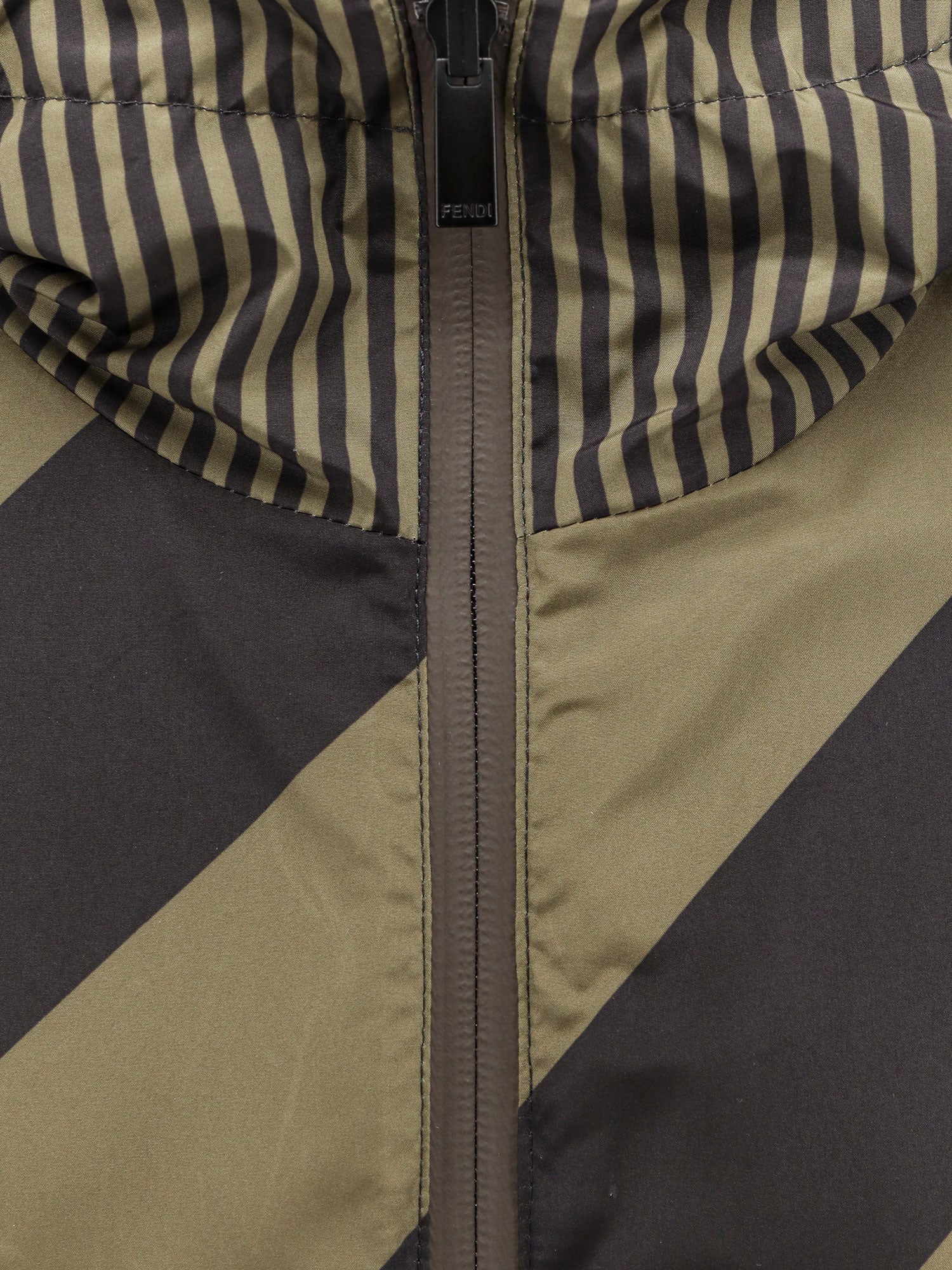 Fendi Striped Hooded Jacket
