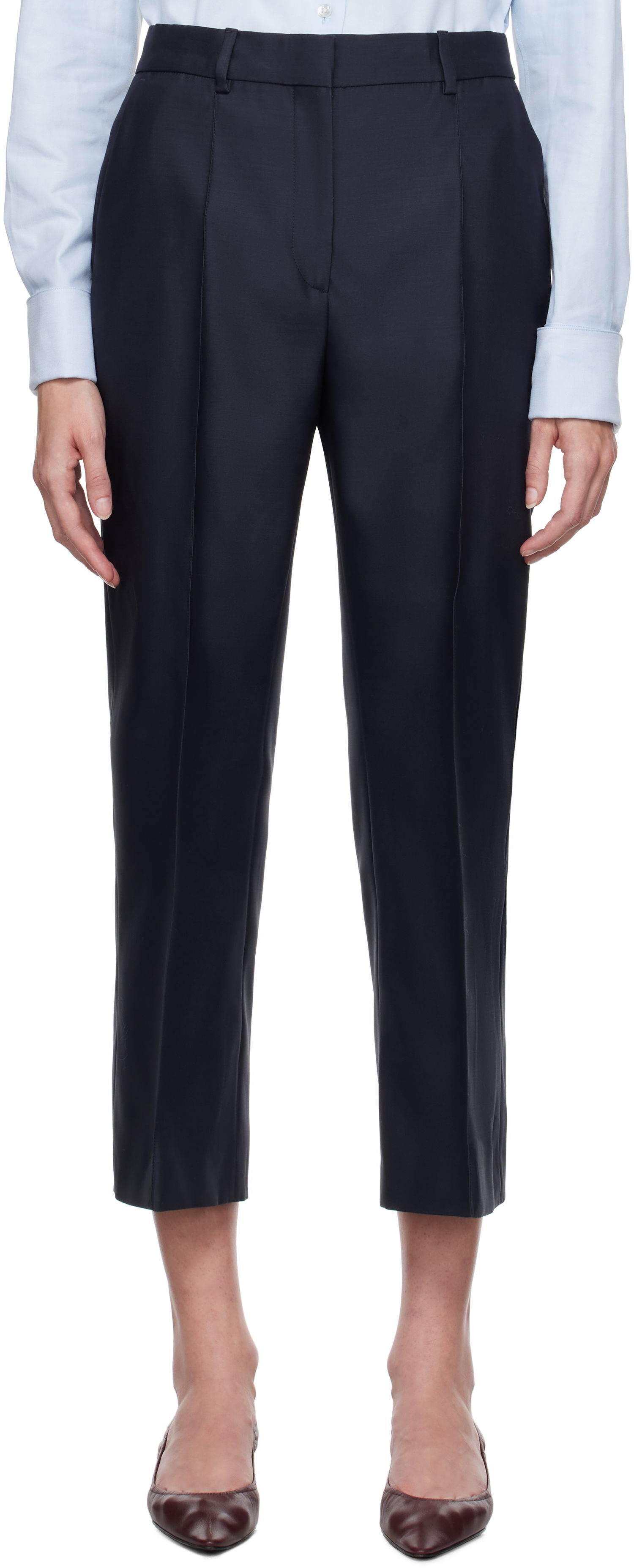 Nohavice LANVIN Flared Cropped Trousers Čierna | RW-TR0114-4184-H24, 0